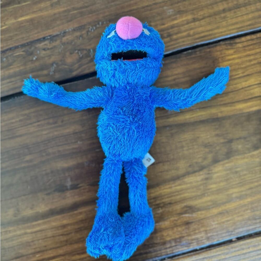 Vintage (2013) Sesame Street Grover Plush Toy - Blue with Pink Nose